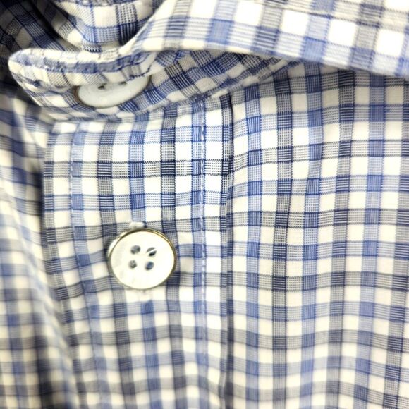 Rag & Bone Mens Gingham Plaid Print Long Sleeve Button Down Size 16 - Picture 6 of 11